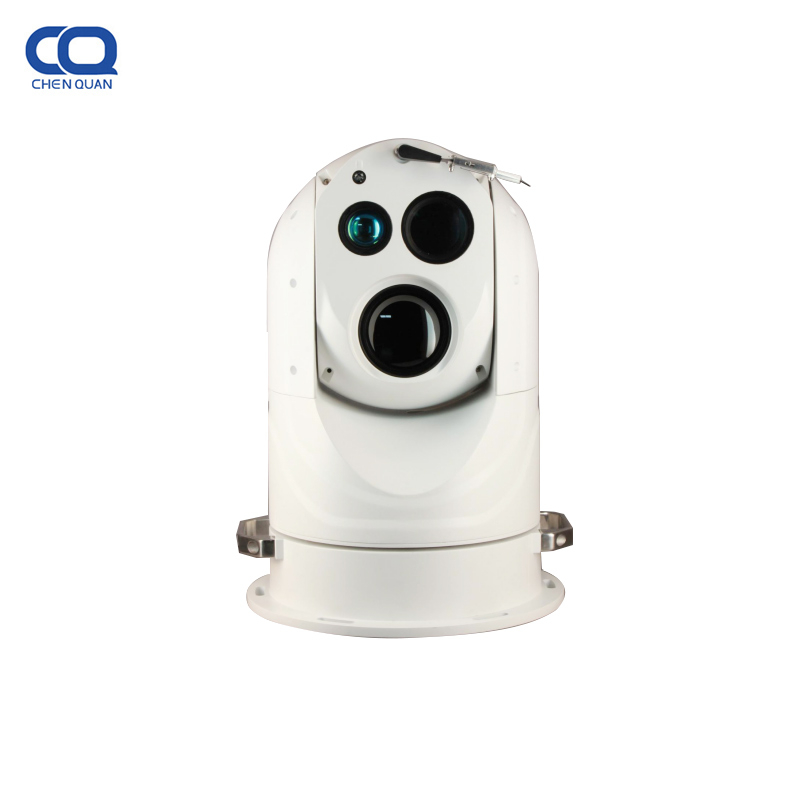 Cámara Ptz de largo alcance con imagen térmica de seguridad marina EO/IR con estabilización giroscópica de 2 ejes para todo clima