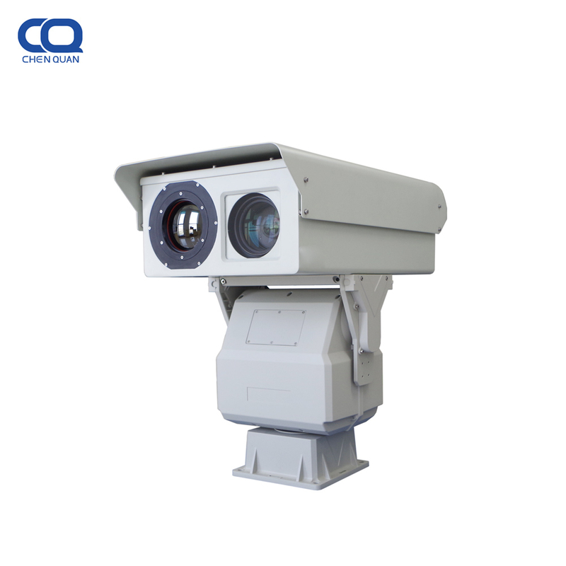 sistema de cámaras de vigilancia de la cámara termal del zoom de la alarma de la detección del objetivo del vehículo de las personas de los 7km