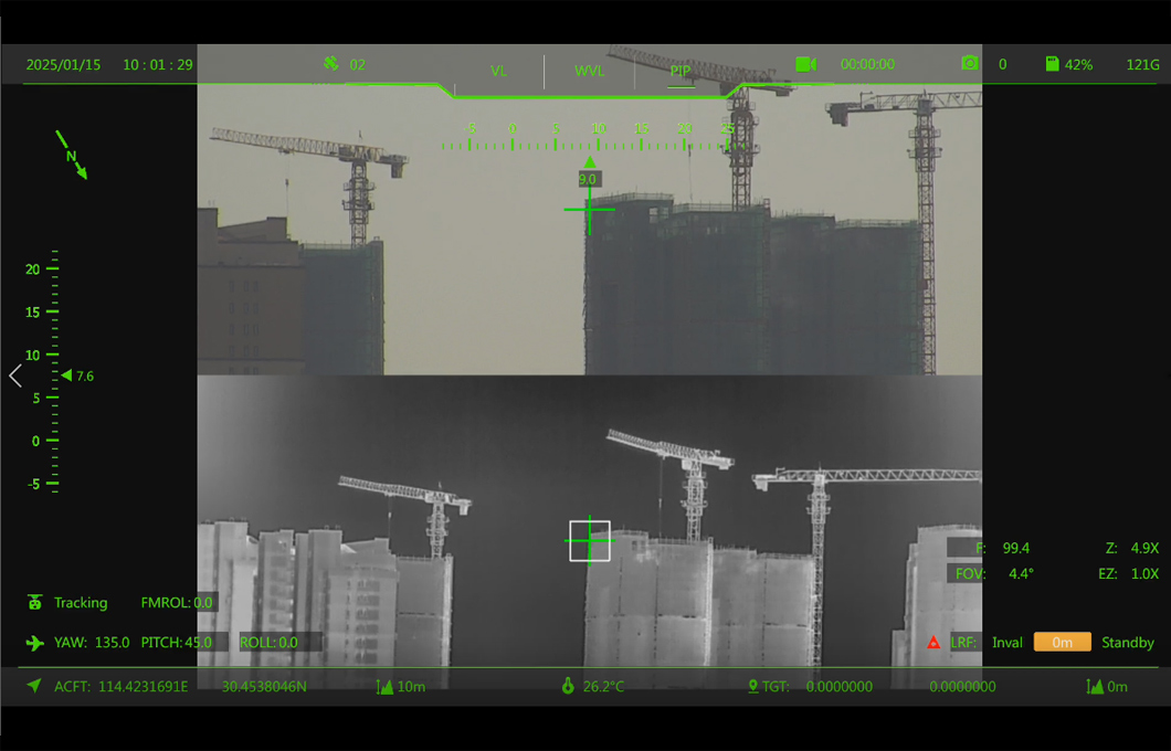 cámara termal refrescada inteligente de Ai del vehículo terrestre no tripulado del zoom de 18-275m m