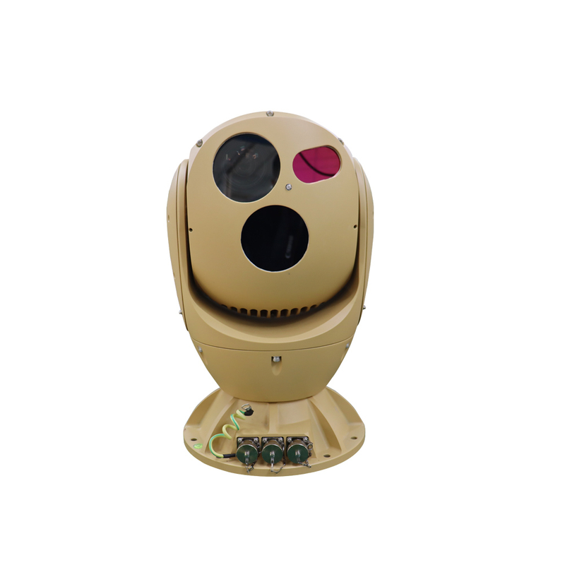 Cámara térmica de 2 ejes de red PTZ de rescate 360 ​​montada en barco marino con reconocimiento de barcos de 20km con palanca de mando