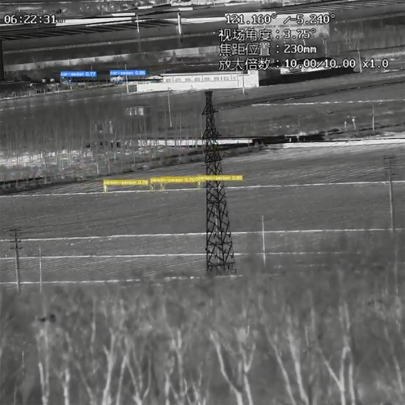 Cámara de imagen térmica EOIR Ptz con telémetro de alta precisión y multisensor de largo alcance personalizable