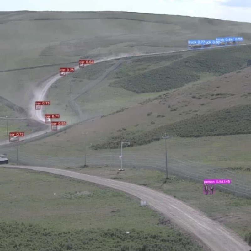 cámara de vigilancia al aire libre de la gama larga termal de la cámara de la detección del vehículo de la meseta de los 40km