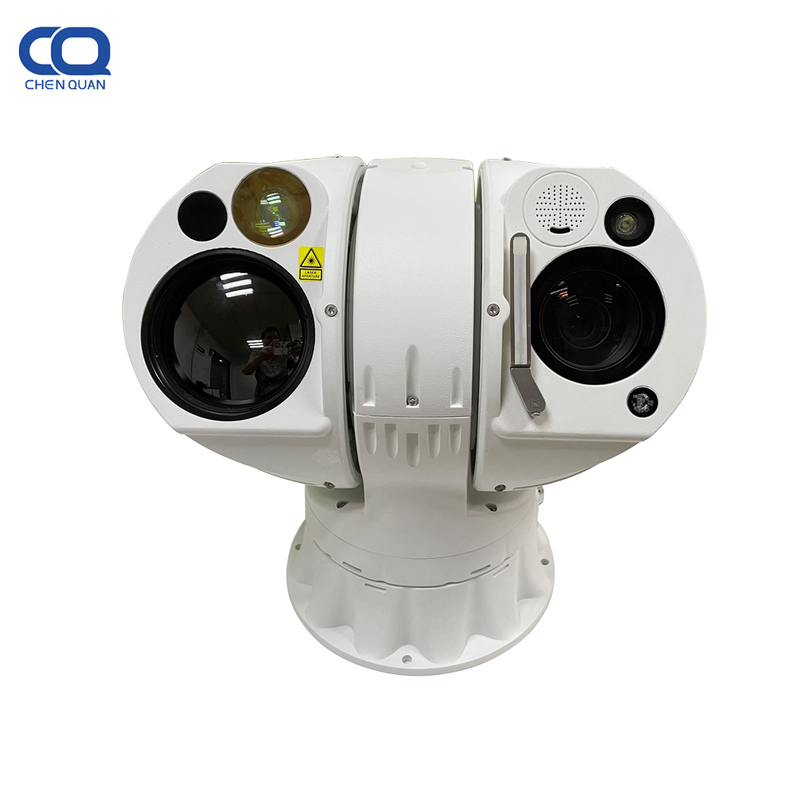 4km Detección IP67 Multi Sensor Farms Cámara de seguridad térmica PTZ antirrobo 384