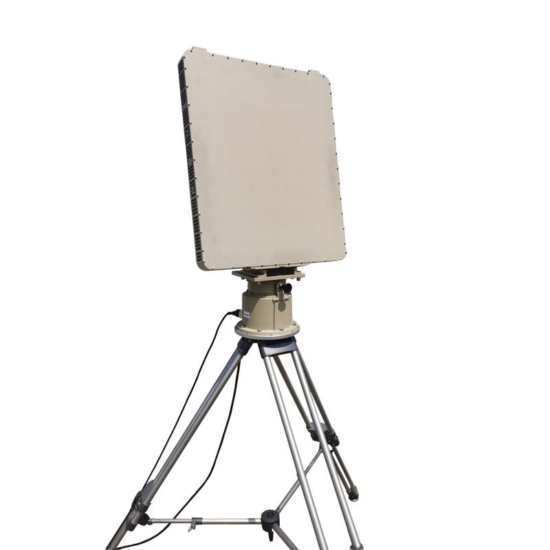 Radar de detección de drones Uav de 8 km para vigilancia aérea a baja altitud con onda continua de frecuencia modulada