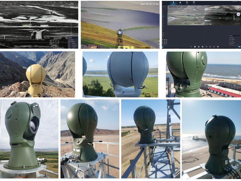 Cámara térmica de imágenes infrarrojas de defensa de seguridad fronteriza de detección de intrusos de largo alcance de 360 ​​grados