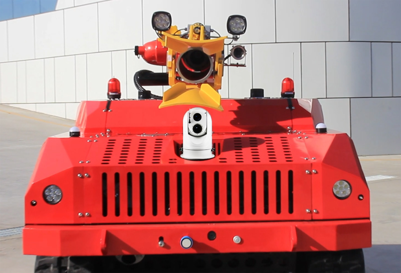 el girocompás de 2 ejes de 640x512 50m m estabiliza la cámara termal del robot Ptz de EO/IR