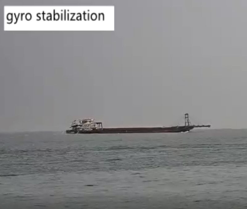 Cámaras de seguridad de videovigilancia nocturna térmica de alta resolución estabilizada con imagen giroscópica de 2 ejes montada en barco de 35 km