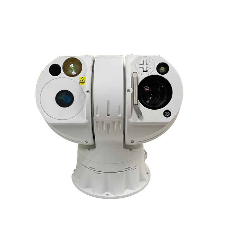 cámara de vídeo PTZ de doble lente para exteriores de largo alcance con detección de incendios y humo de 3km de día 47X